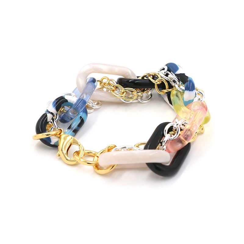 Pulseira de metal acrílico