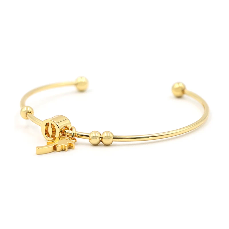 Pulseira aberta de árvore de coco