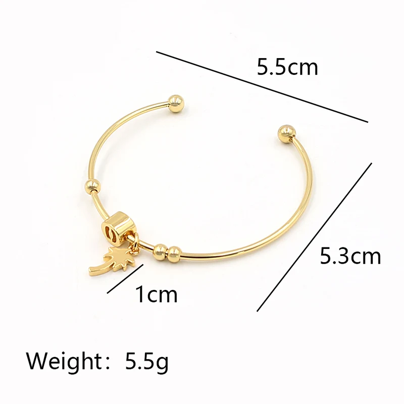 Coconut Tree Open Bracelet